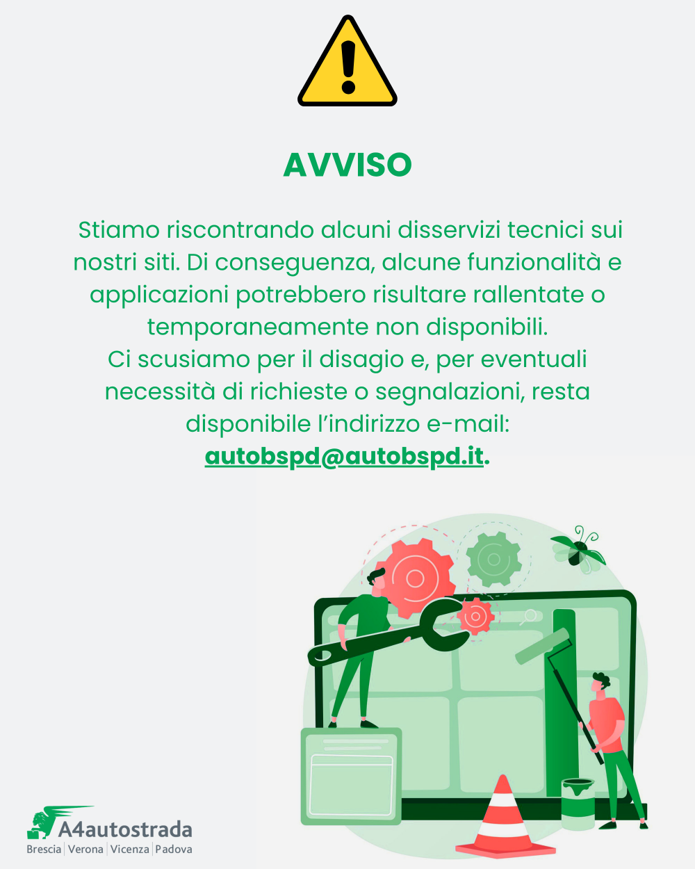 Pop-up disservizi
